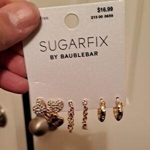 - Sugarfix by Baublebar 3 pair earrings NWT